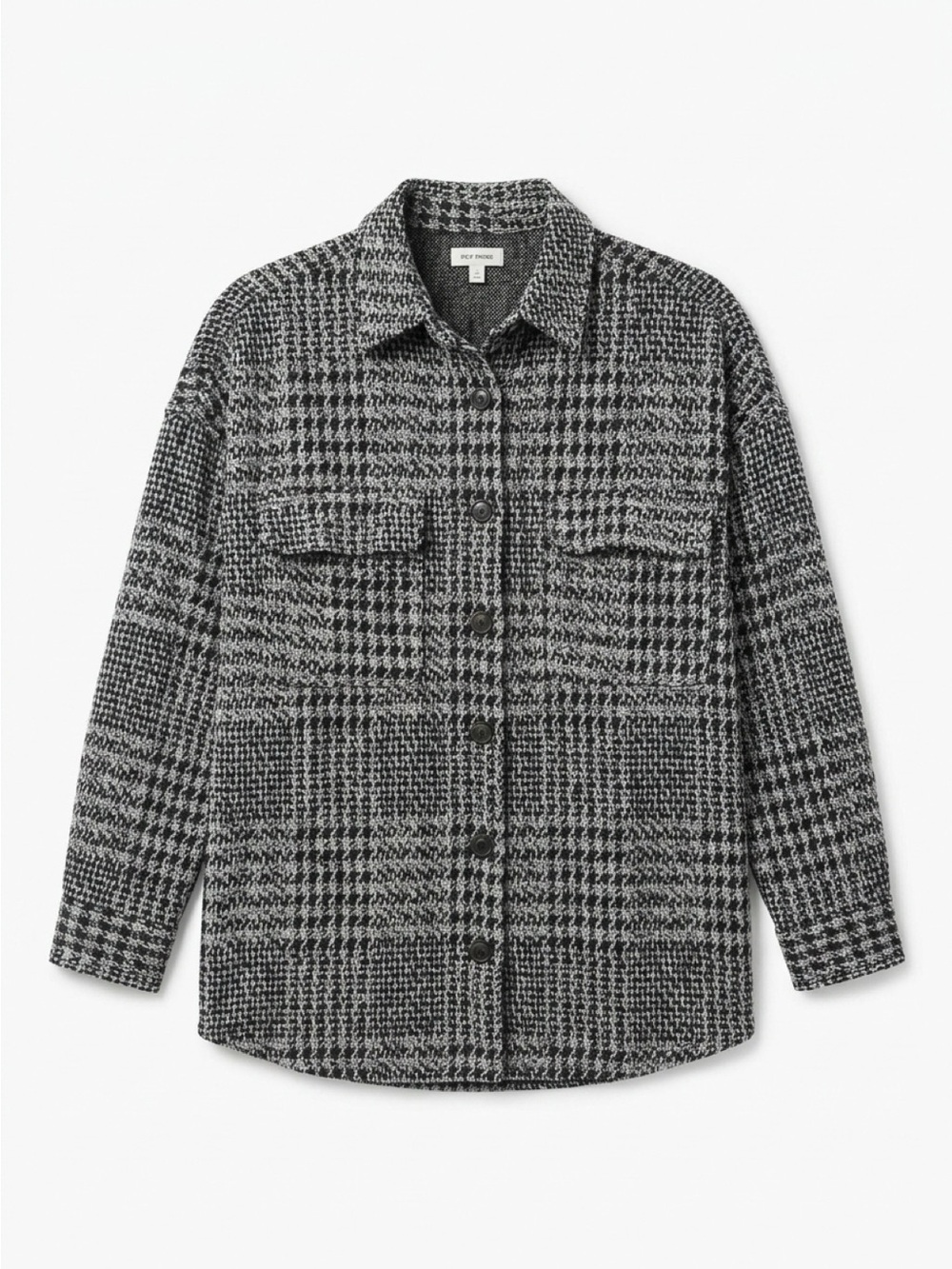 Max Studio Black & Gray Houndstooth Utility Jacket